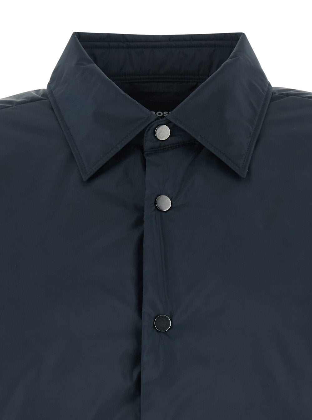 Blue Jacket with Classic Collar and Button Closure on the Front in Tech Fabric for Men Blu Polyester Outerwear