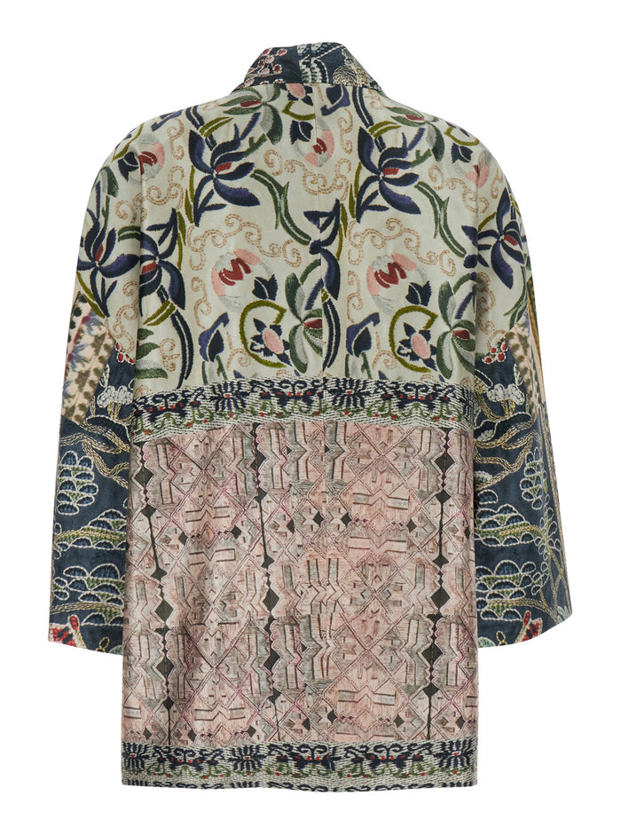 Dress Werner Multicolor With Silk Print Motif For Women Sapphire Jersey