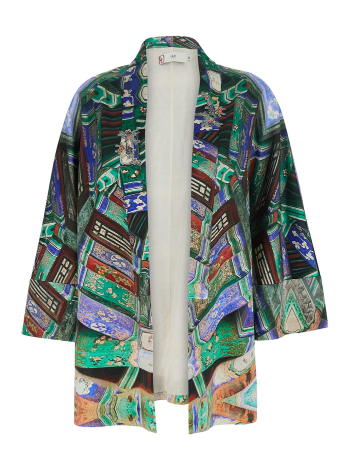 Shirt Pappagallo With Multicolor Print Silk Women Sapphire Jersey