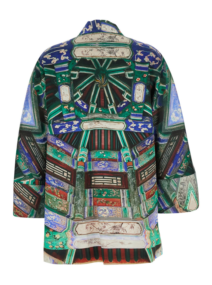 Shirt Pappagallo With Multicolor Print Silk Women Sapphire Jersey