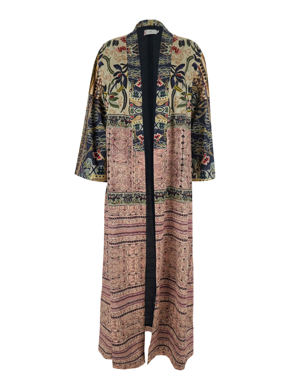 Ciclamino - Dress With All-Over Multicolor Motif Silk Women Sapphire Jersey