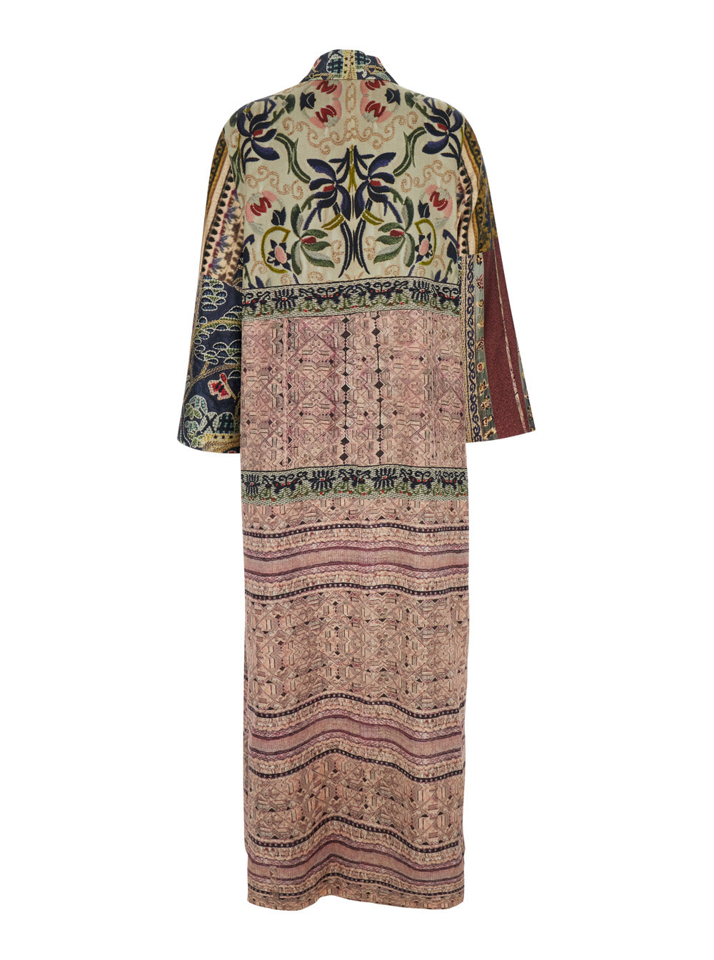 Ciclamino - Dress With All-Over Multicolor Motif Silk Women Sapphire Jersey