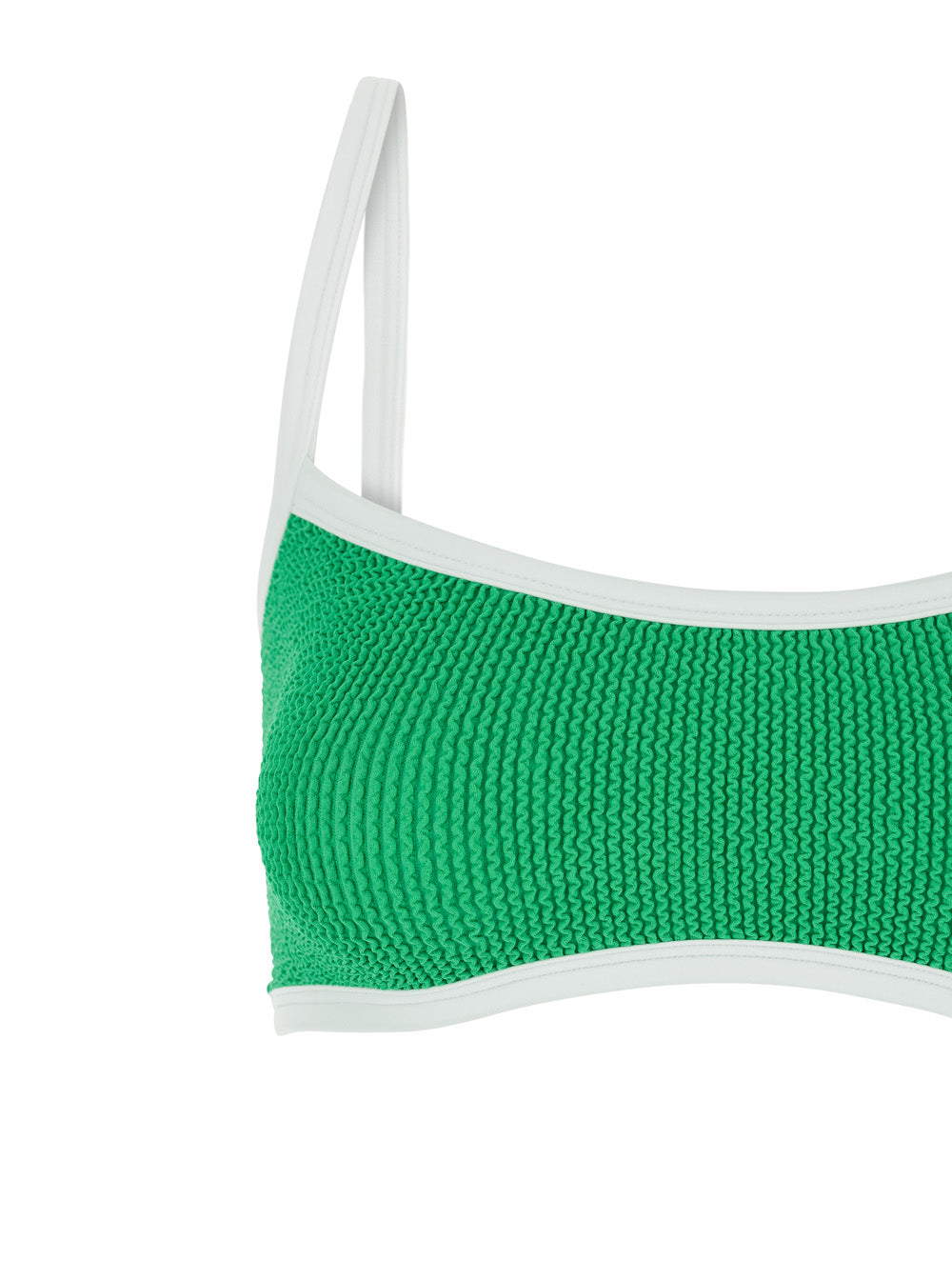 Bikini Tyler with Straps Intreccio Design and Wide Neckline in Tech Fabric Green Women Polyamide Lyocell Beachwear