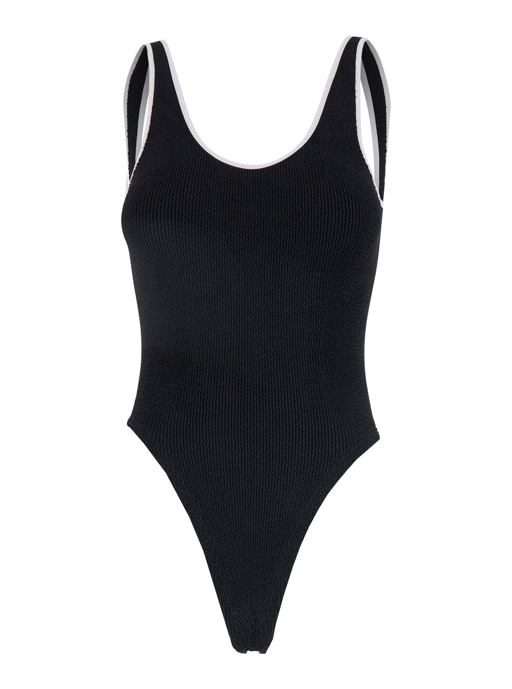 Faye One-Piece Swimsuit with Contrast Edges in Black for Women Polyamid Lyocell Beachwear
