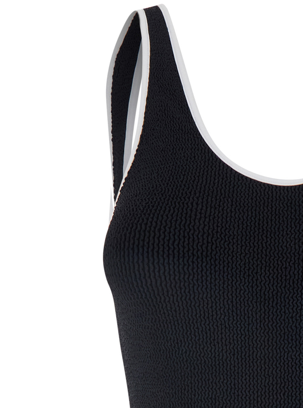 Faye One-Piece Swimsuit with Contrast Edges in Black for Women Polyamid Lyocell Beachwear