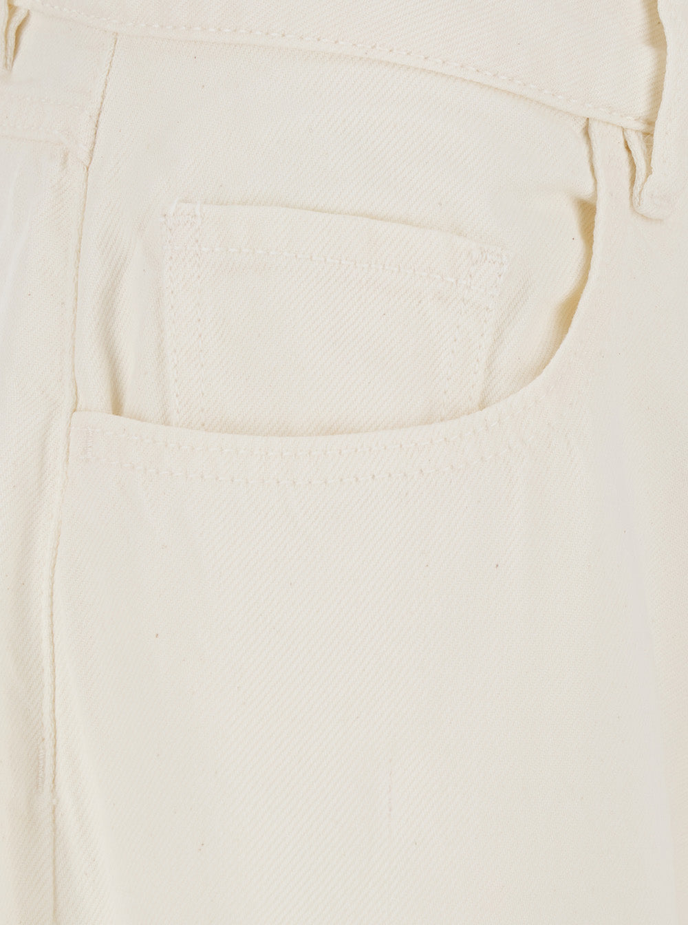White Jeans with Five-Pocket Design and Logo Patch on the Rear in denim for Womemn Lyocell Cotton