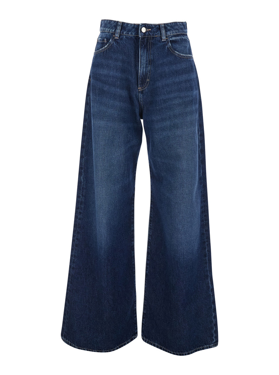 Jeans Debby Blue Wide Leg Cotton