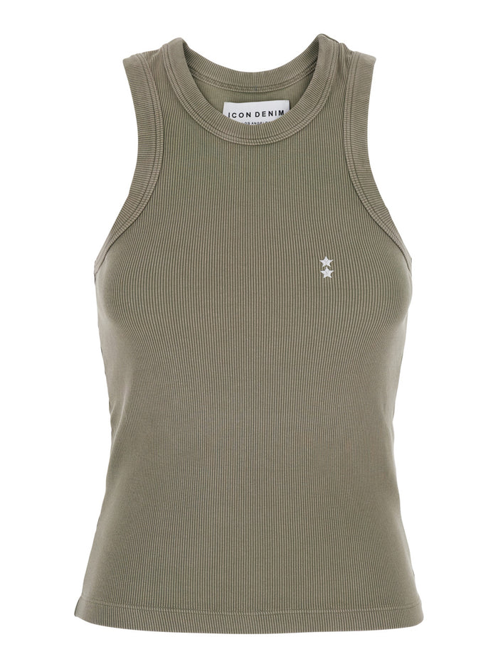 Crew-Neck Green Top Tops