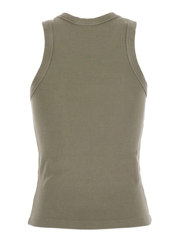 Crew-Neck Green Top Tops