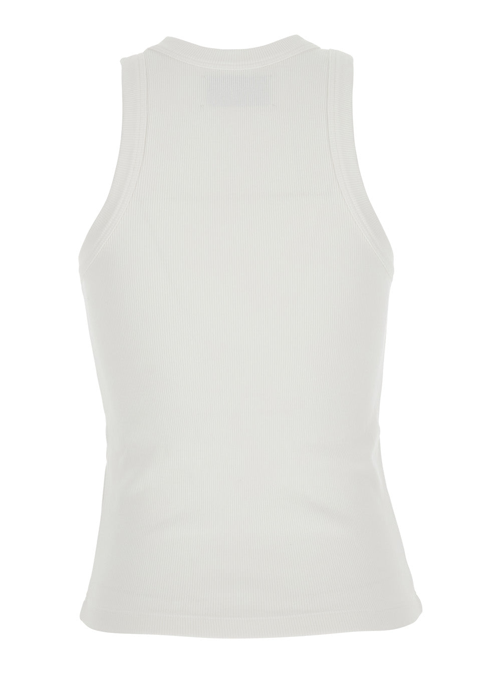 White Crew-Neck Top Tops