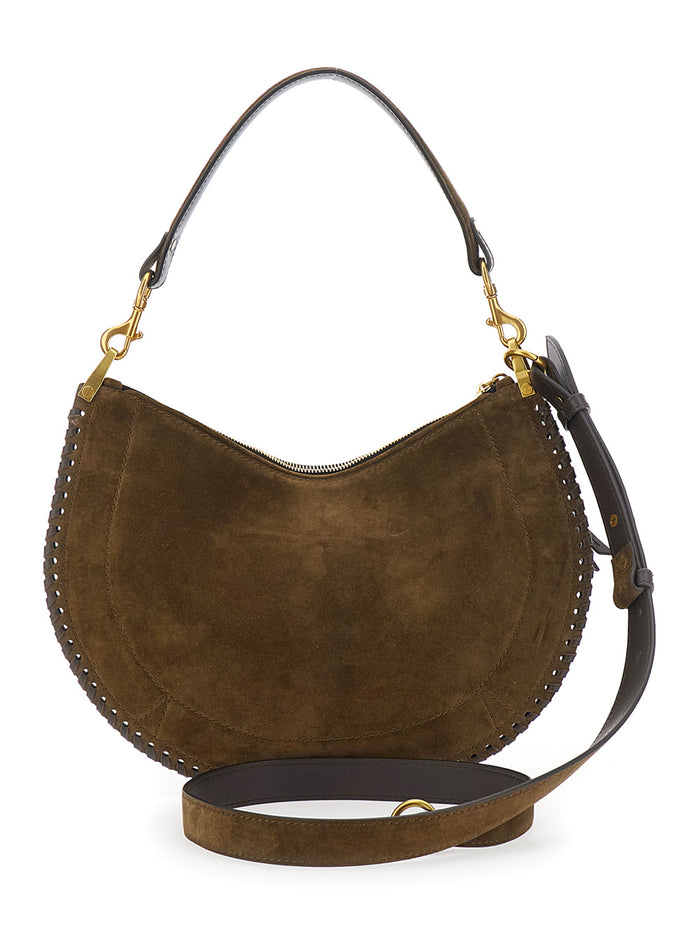 Shoulder Bag Louise with Removable Suede Strap Brown Women 100 % Calf