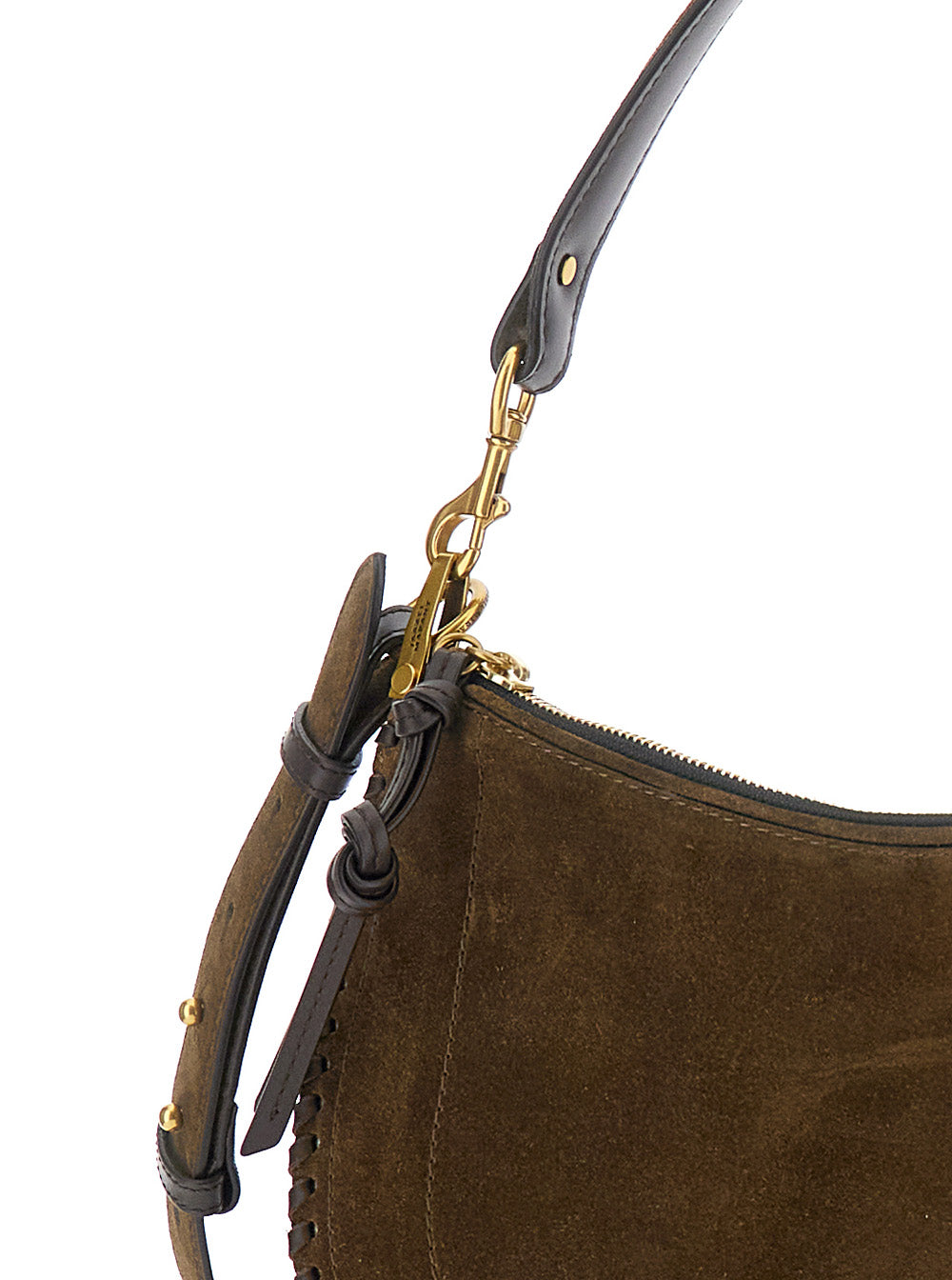 Shoulder Bag Louise with Removable Suede Strap Brown Women 100 % Calf