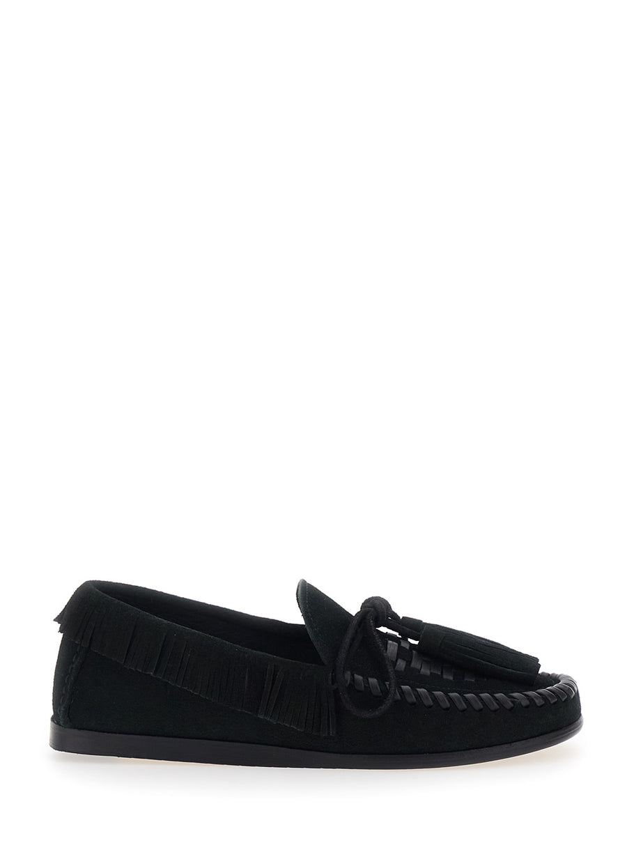 Loafers Fitza Black Suede Calf Leather