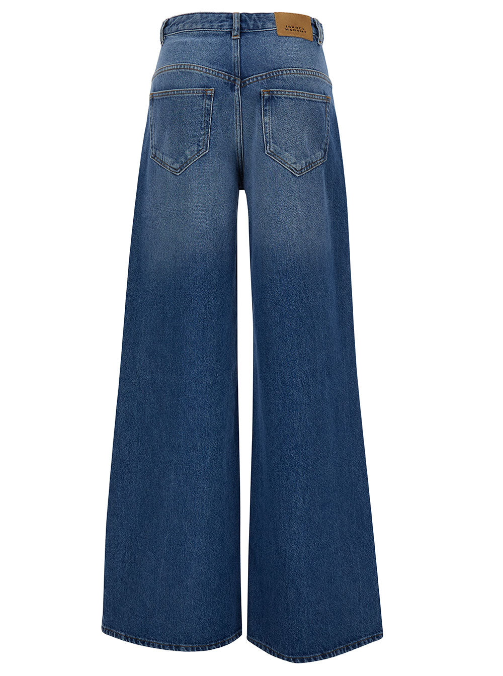 Lemony Light Blue Flared Jeans With Logo Patch Cotton Denim Woman Blu