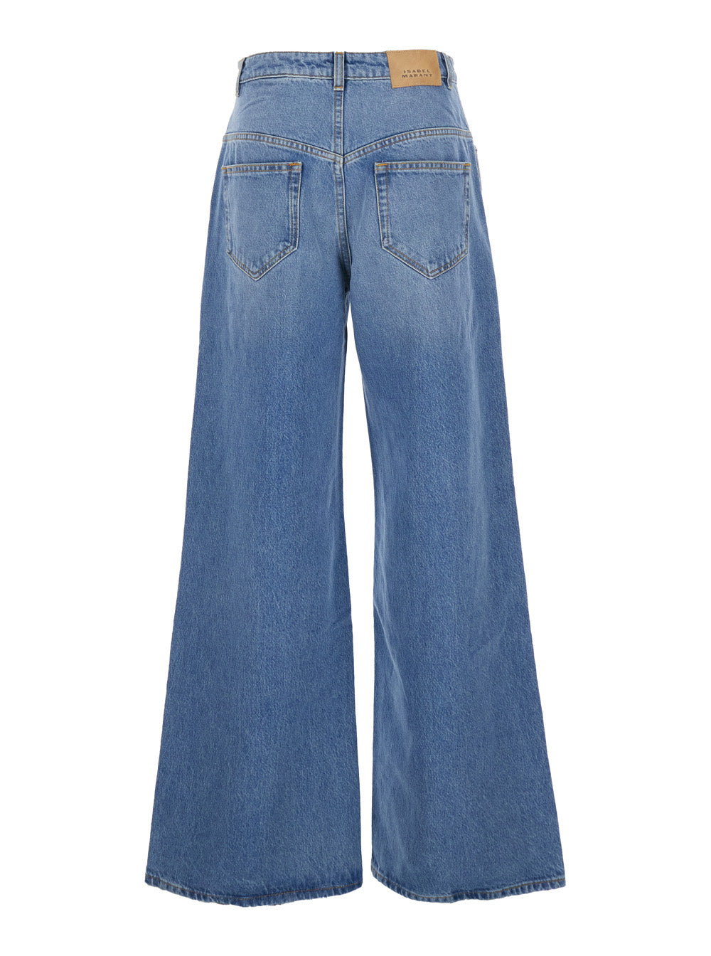 Jeans Lemony with Logo Patch on the Back in Blue Denim Women Blu Cotton