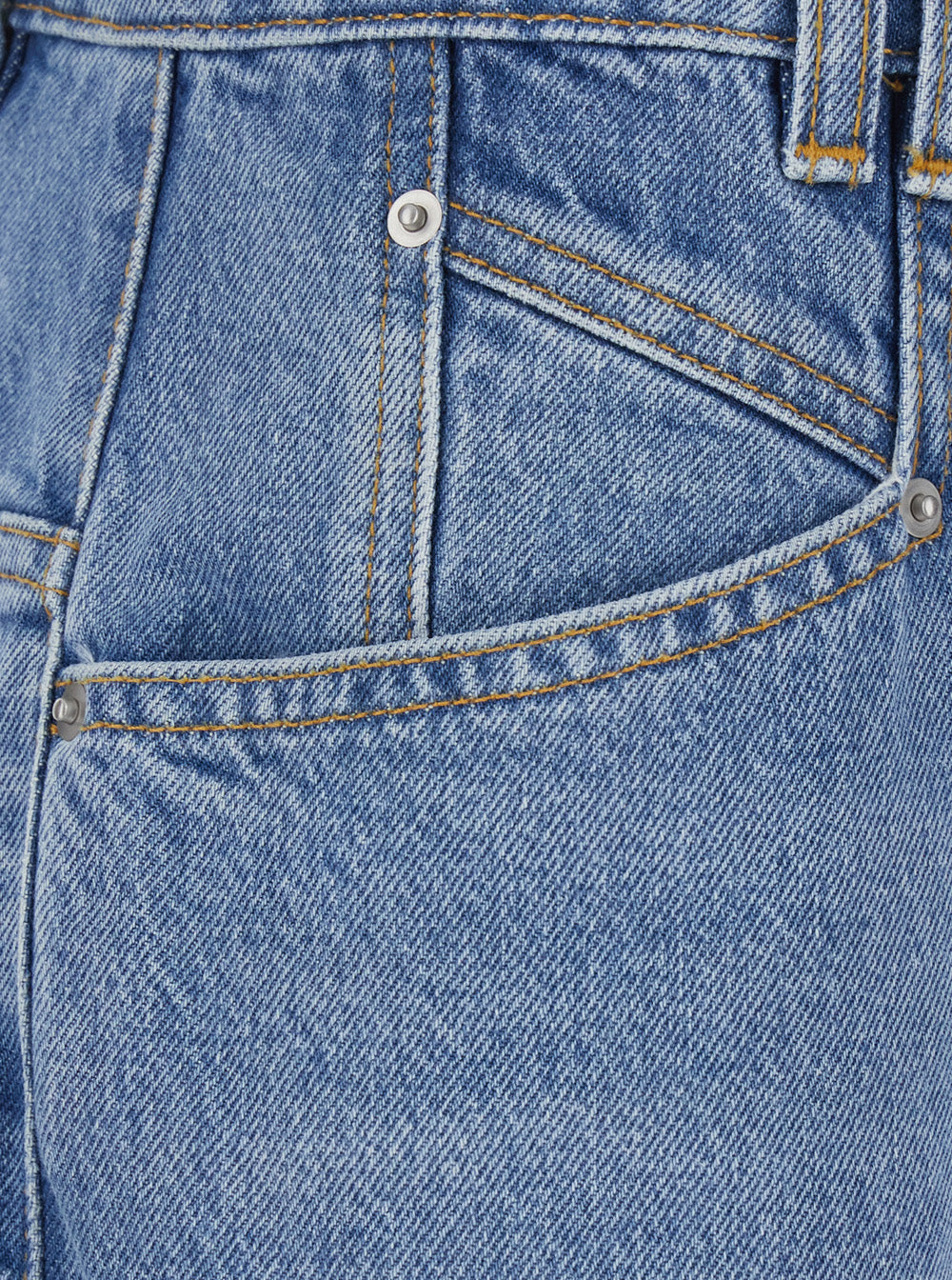 Jeans Lemony with Logo Patch on the Back in Blue Denim Women Blu Cotton