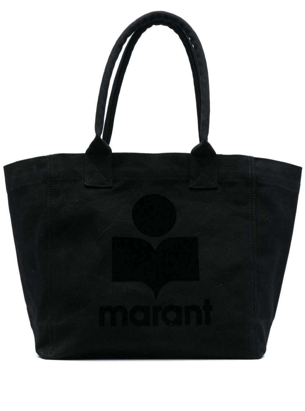 Small Yenky Tote Bag With Front Logo Black Cotton For Women