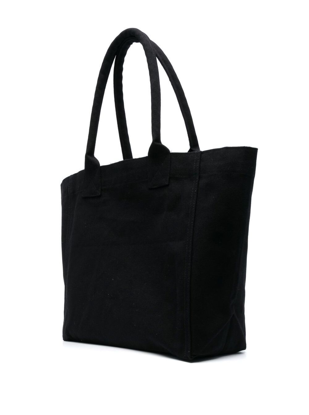 Small Yenky Tote Bag With Front Logo Black Cotton For Women