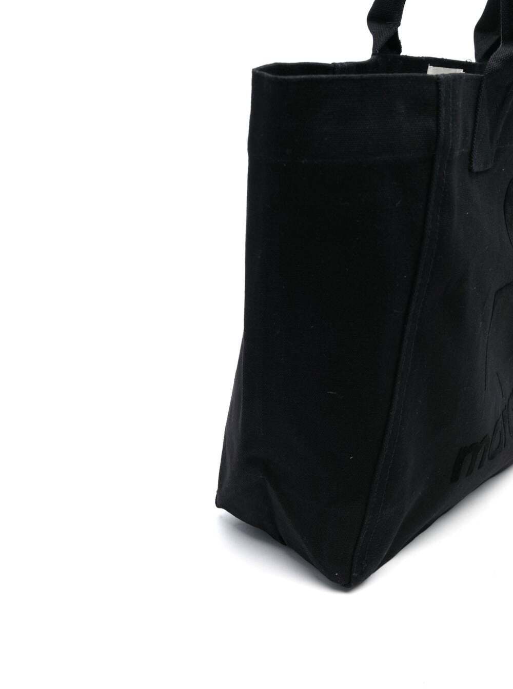 Small Yenky Tote Bag With Front Logo Black Cotton For Women