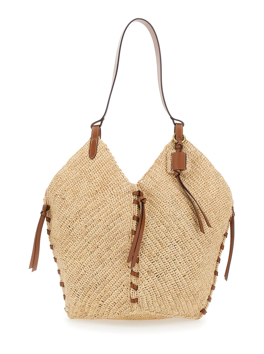 Tote bag Tampa with Fixed Handle and Ecoleather Design in Beige for Women Shoulder