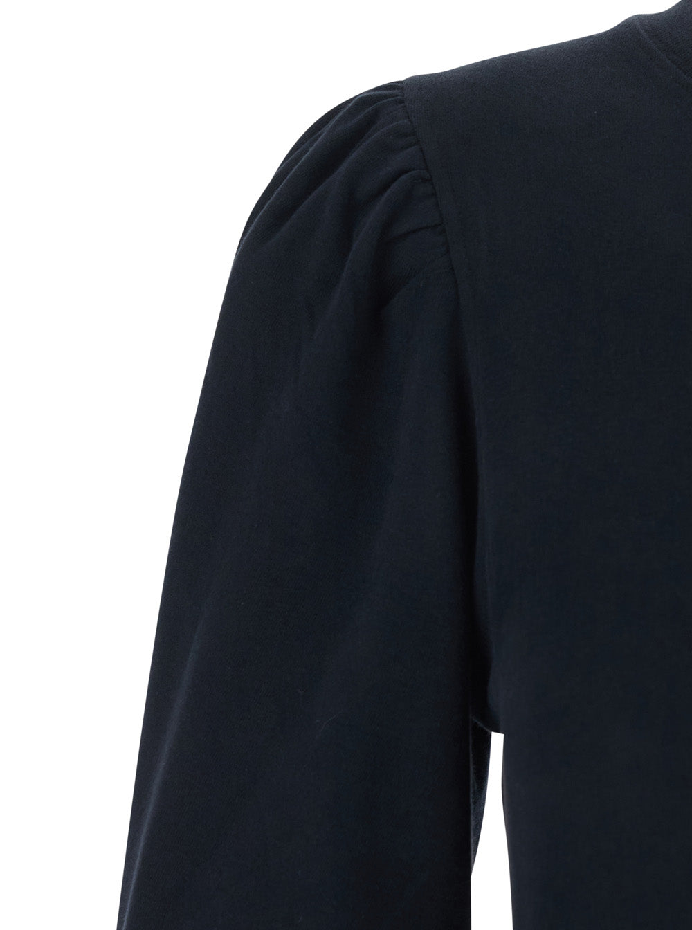 Dress Mylda Crew Neck With Pleated Details Black Cotton For Women