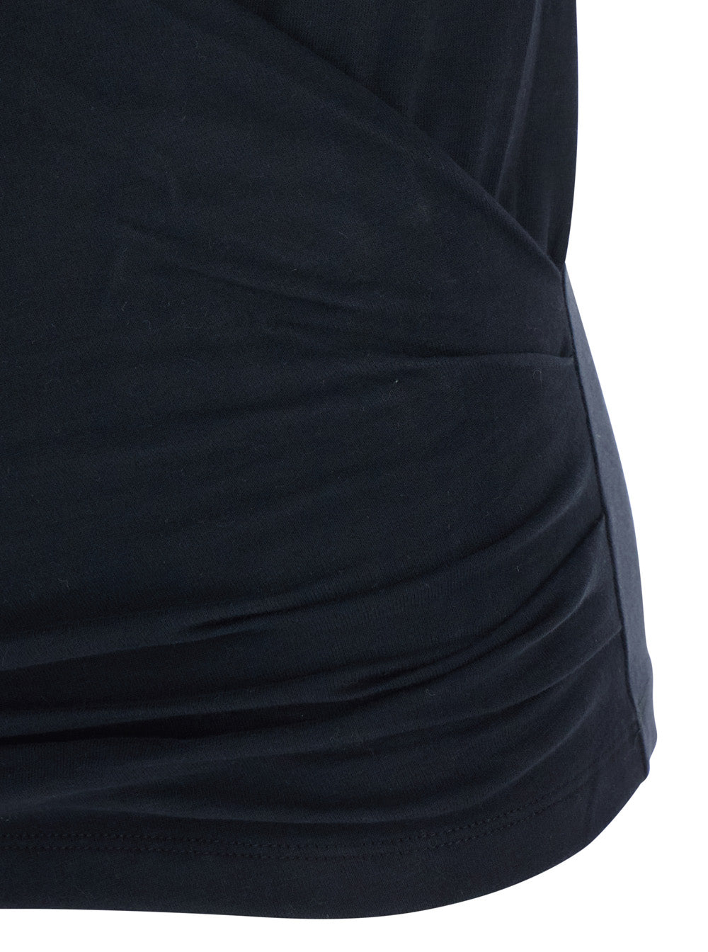 Black T-Shirt Maisan-GZ with Round Neck and Short Sleeves in Cotton for Women Tshirts Polo Shirts