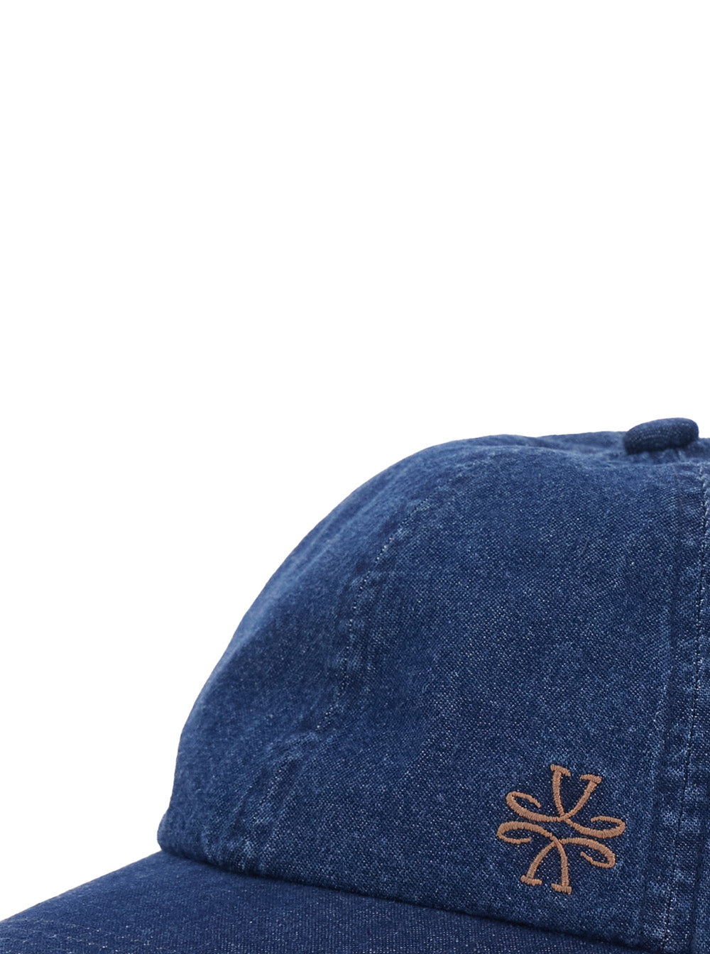 Blue Denim Logo Embroidered Baseball Cap for Men Blu Cotton Hats And Gloves