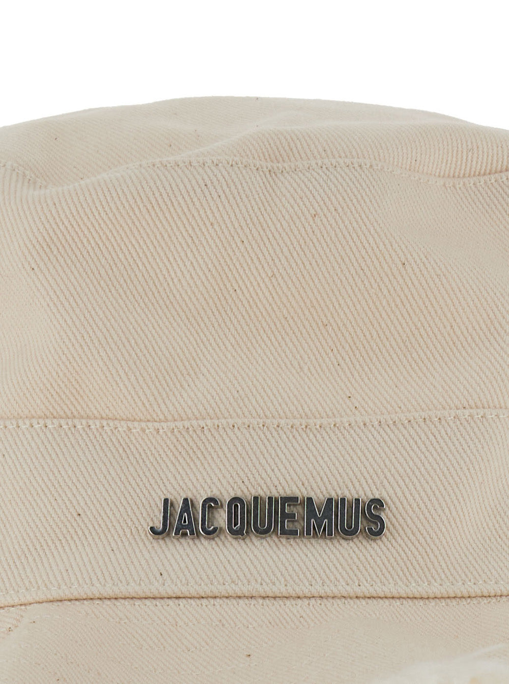 Le Bob Artichaut White Bucket Hat with Logo Patch on the Front in Cotton Woman And Gloves