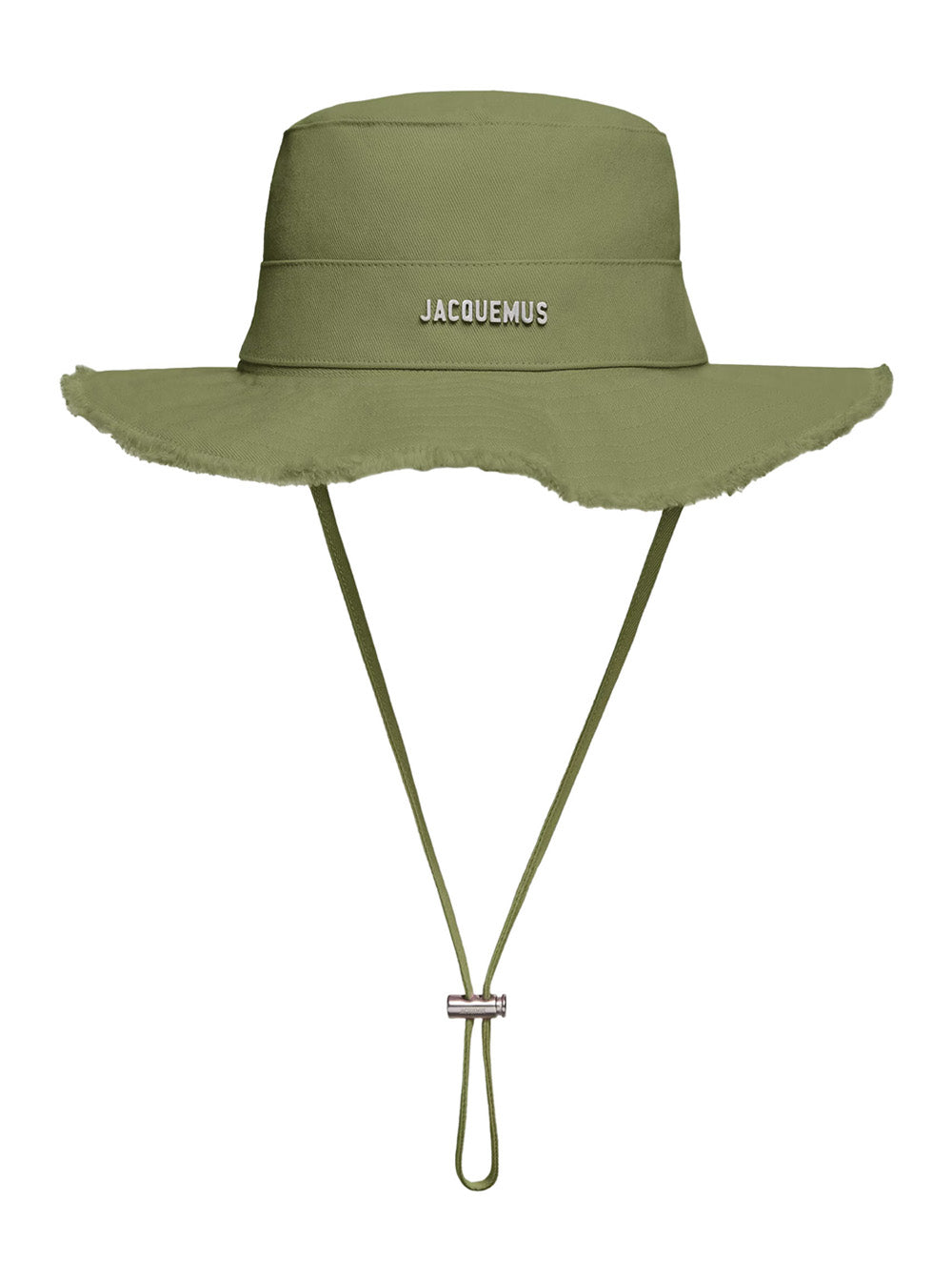 Le Bob Artichaut Green Bucket Hat with Front Logo Patch in Cotton for Women And Gloves