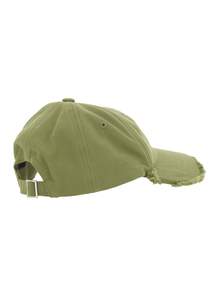 Le Casquette Artichaut Green Hat with Drawstring in Cotton Man And Gloves