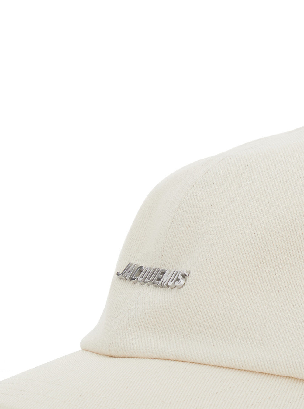 La Casquette Gadjo White Baseball Cap with Logo Lettering on the Front in Cotton for Men Hats And Gloves