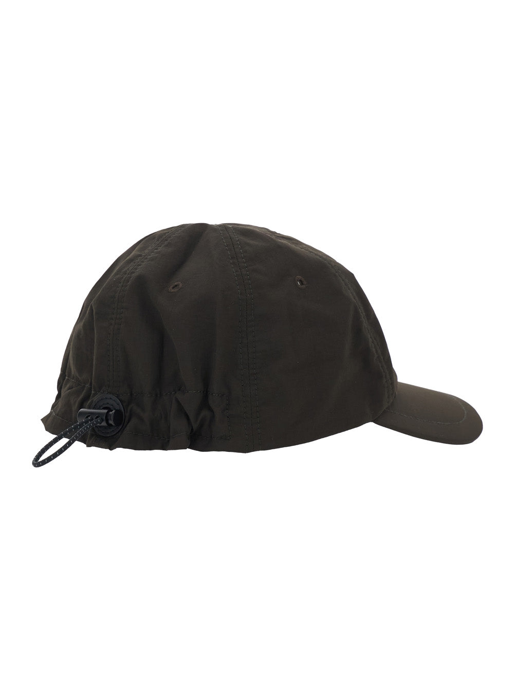 La Casquette Balluchon Brown Baseball Cap with Drawstring Closure at the Back and Logo Lettering on Front in Cotton Man Polyamide Hats Gloves