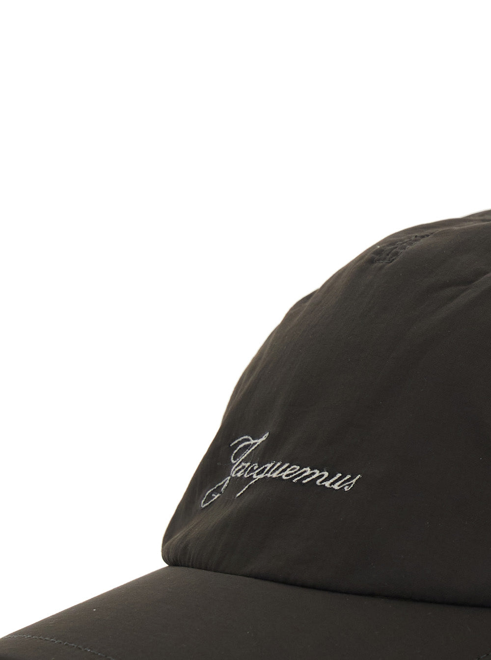 La Casquette Balluchon Brown Baseball Cap with Drawstring Closure at the Back and Logo Lettering on Front in Cotton Man Polyamide Hats Gloves