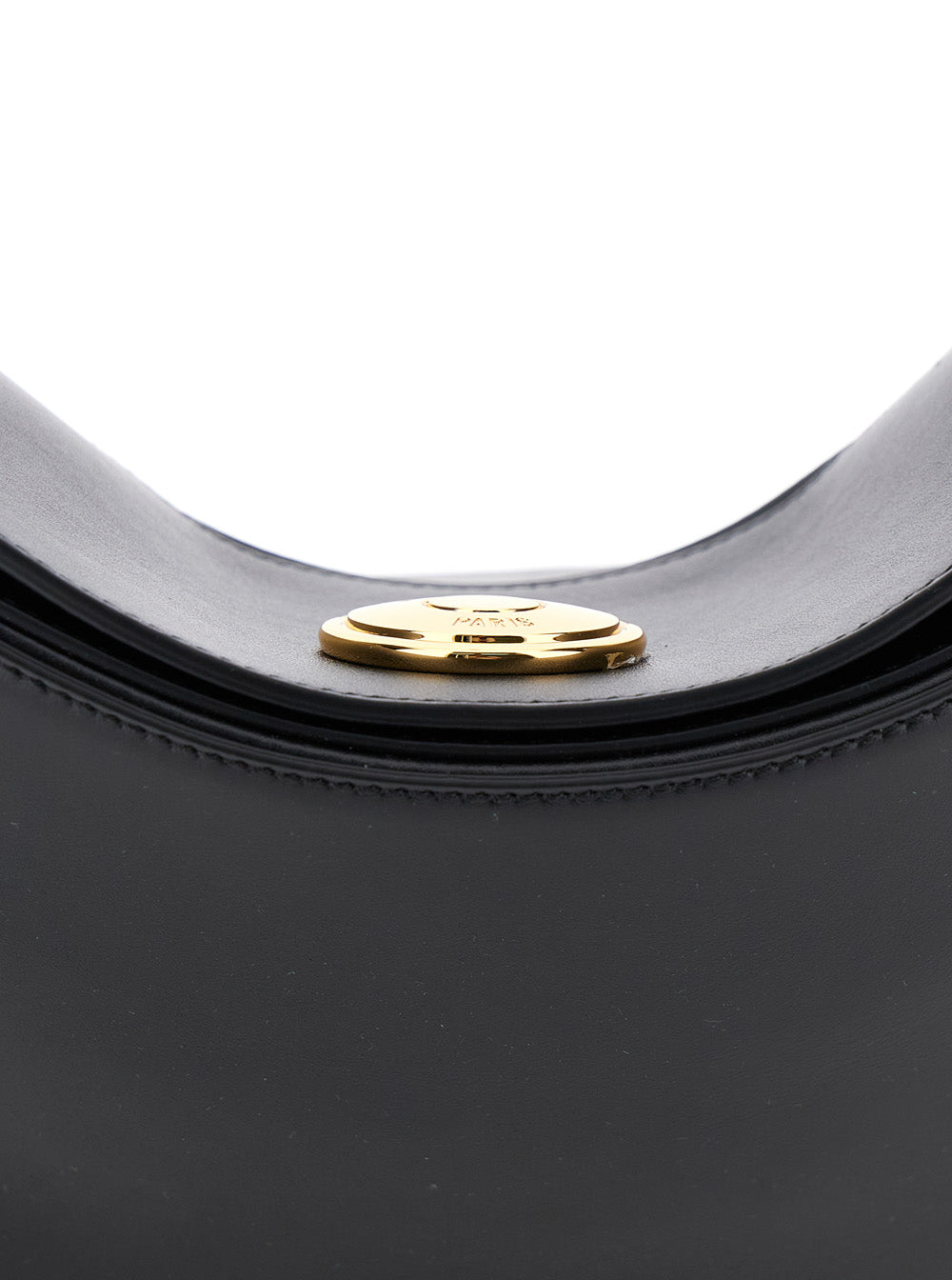 Black Le Calisso Rond Large Shoulder Bag With Adjustable Strap And Embossed Logo Leather For Women