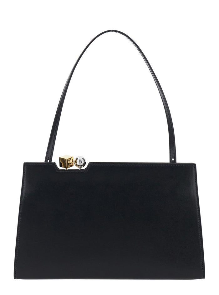 Black Handbag LE SALON in Leather for Women Cow Hand Bags