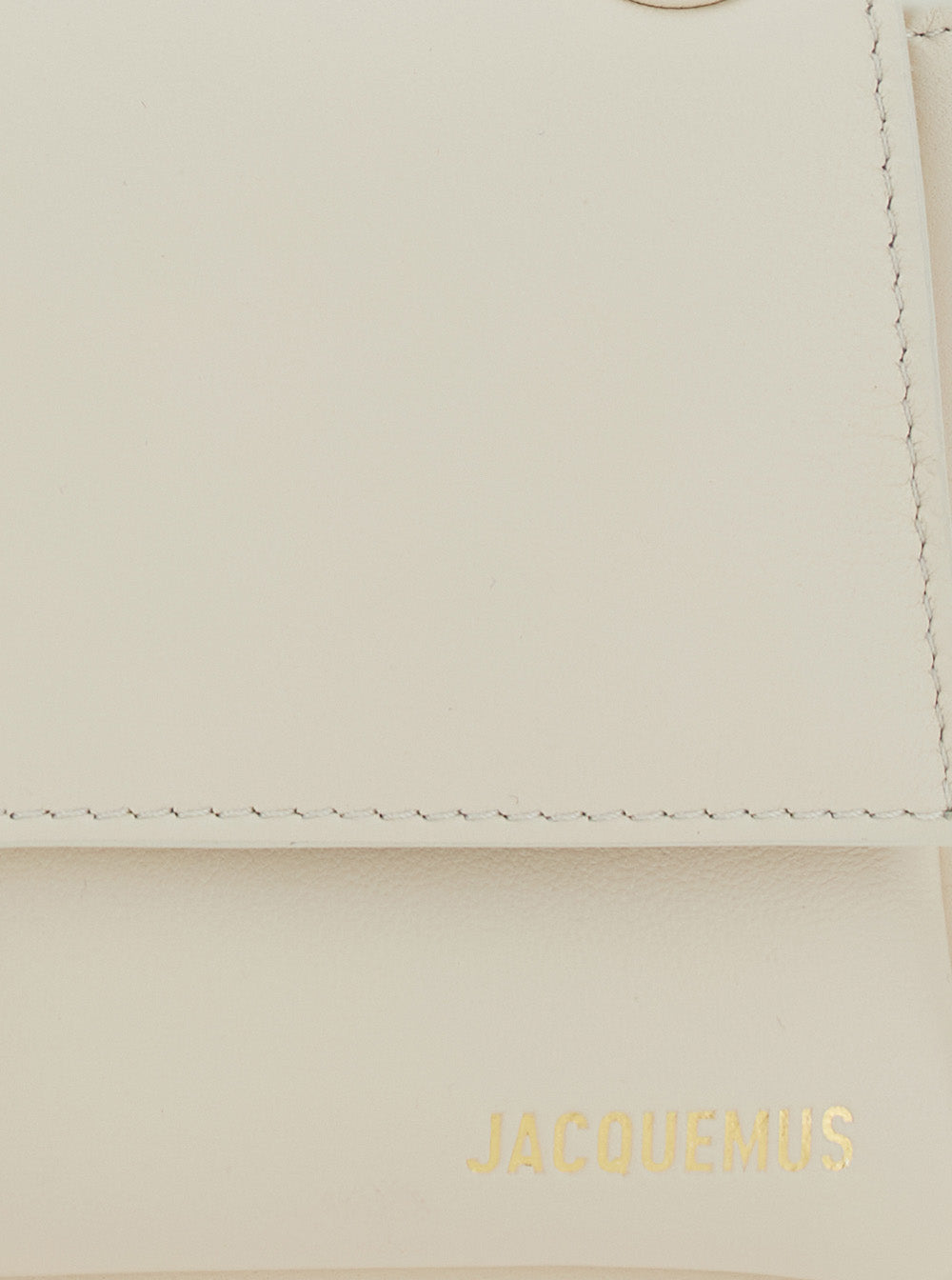 Le Bambino Chaine White Shoulder Bag with Chain Strap and Logo on the Front in Leather Woman Lamb