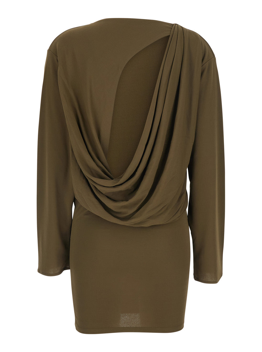 Dress La Robe Mistral Green With Thin Straps And V-Neck In Viscose For Women Polyamide