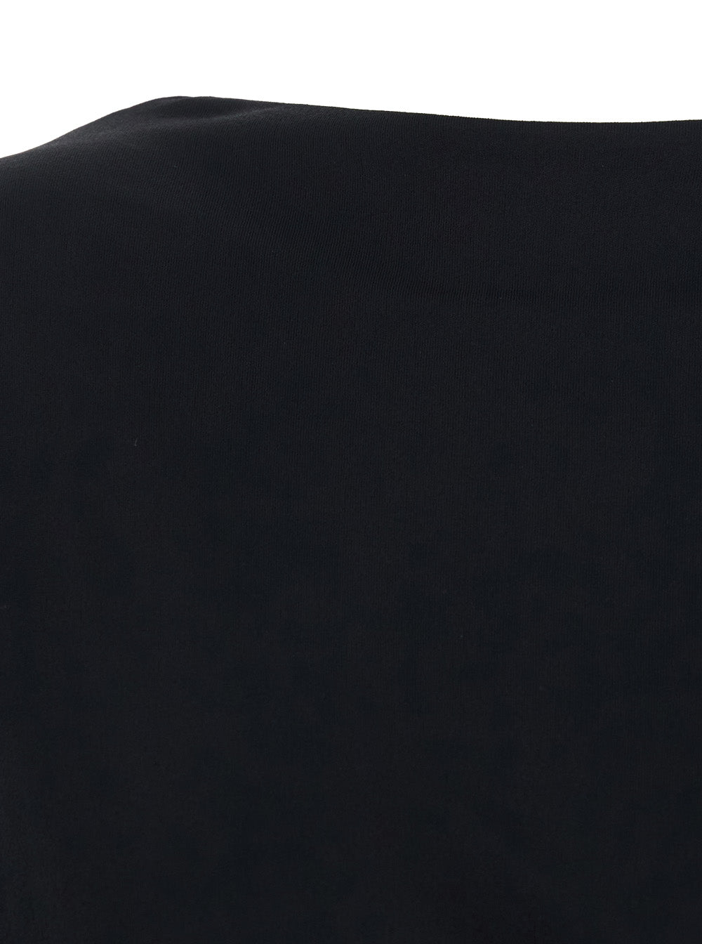 Black La Robe Mistral Crew Neck Dress with Long Sleeves and Open Back in Viscose Blend Women Polyamide