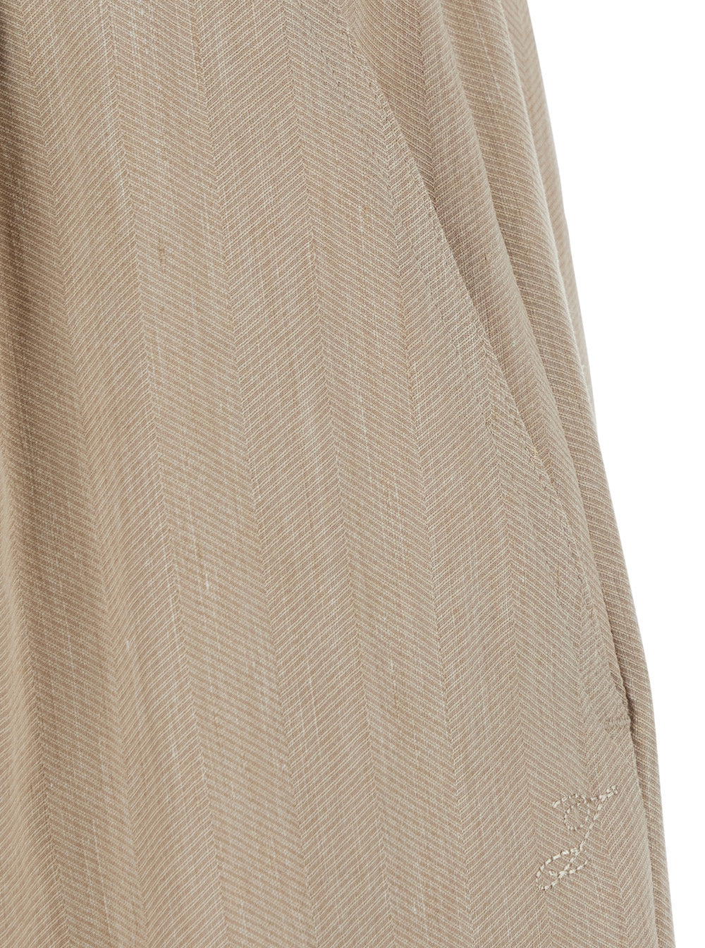 Pants Le Pantalon Croisiere Beige With Elasticated Waist And Side Pockets In Linen For Men Viscose Polyamide Trousers