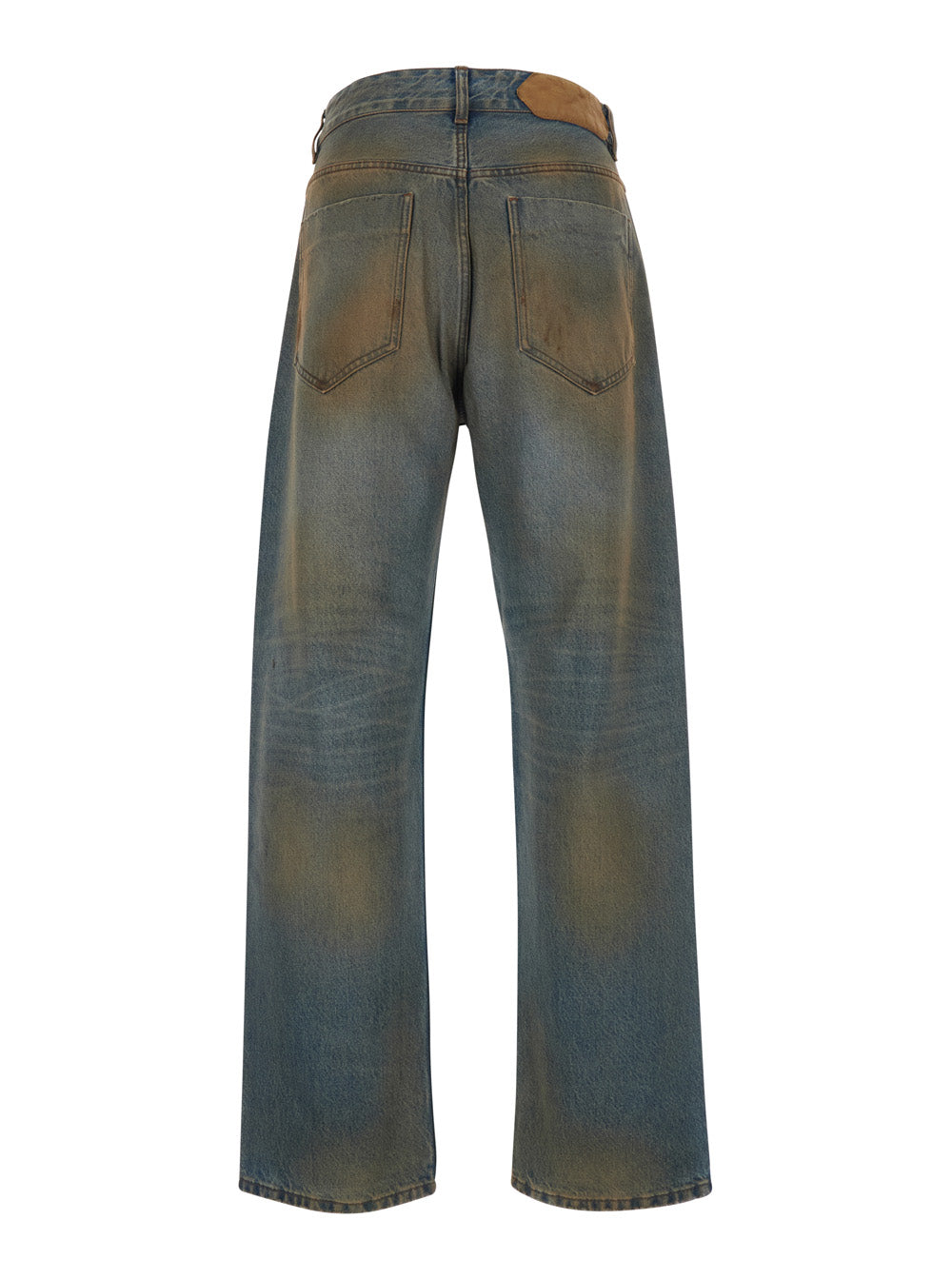 Grey Jeans LE DE-NIMES BERGER Five-Pocket In Denim Men Cotton