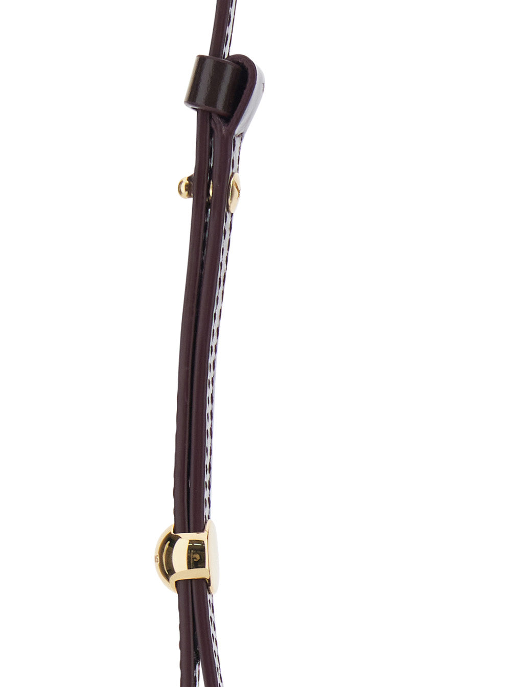 Le Bisou Phone Pouch Bordeaux Crossbody bag with Adjustable Strap and Logo on Front in Leather Man Calf