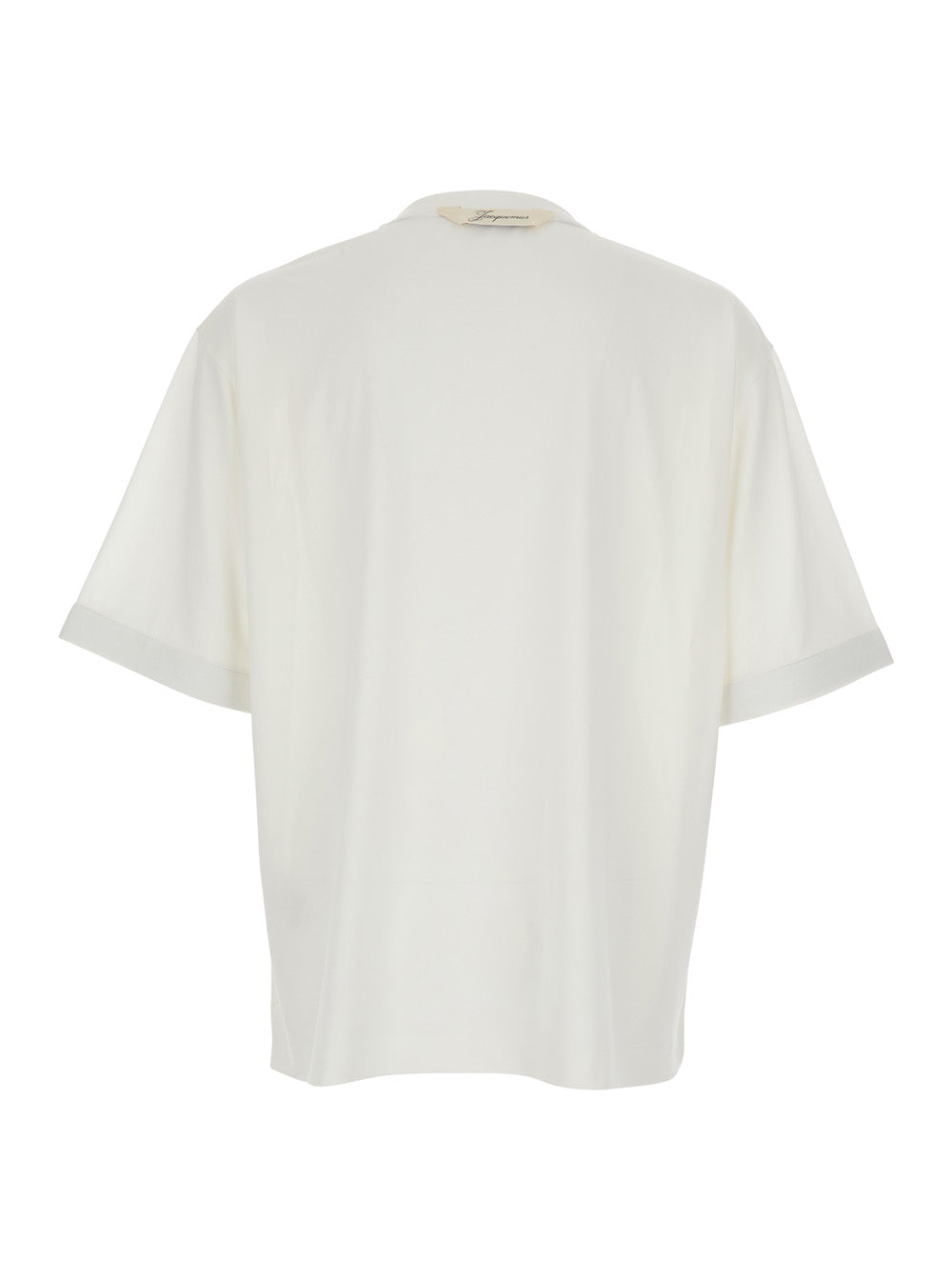White T-Shirt LE TSHIRT ROND CARRE MC with Round Neck and Short Sleeves in Tech Fabric for Women Paper Polyester Tshirts Polo Shirts