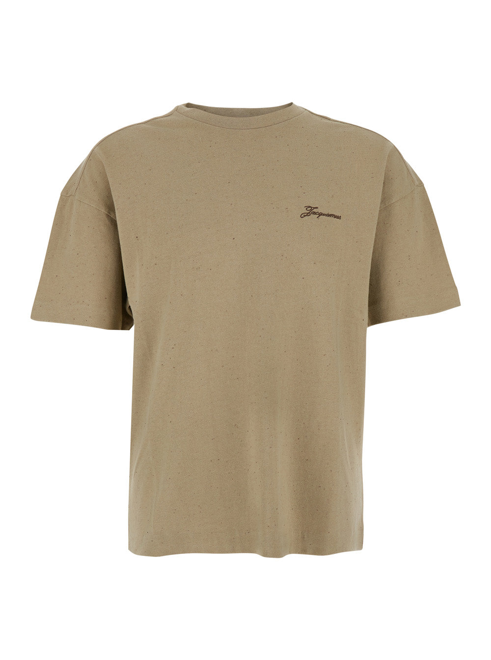 Beige T-Shirt Le Tshirt Brodero With Embroidered Cotton Details For Men Polyester Tshirts And Polo Shirts