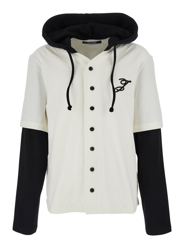 T-Shirt Le Tshirt Letro Ml White-Black White/black Cotton