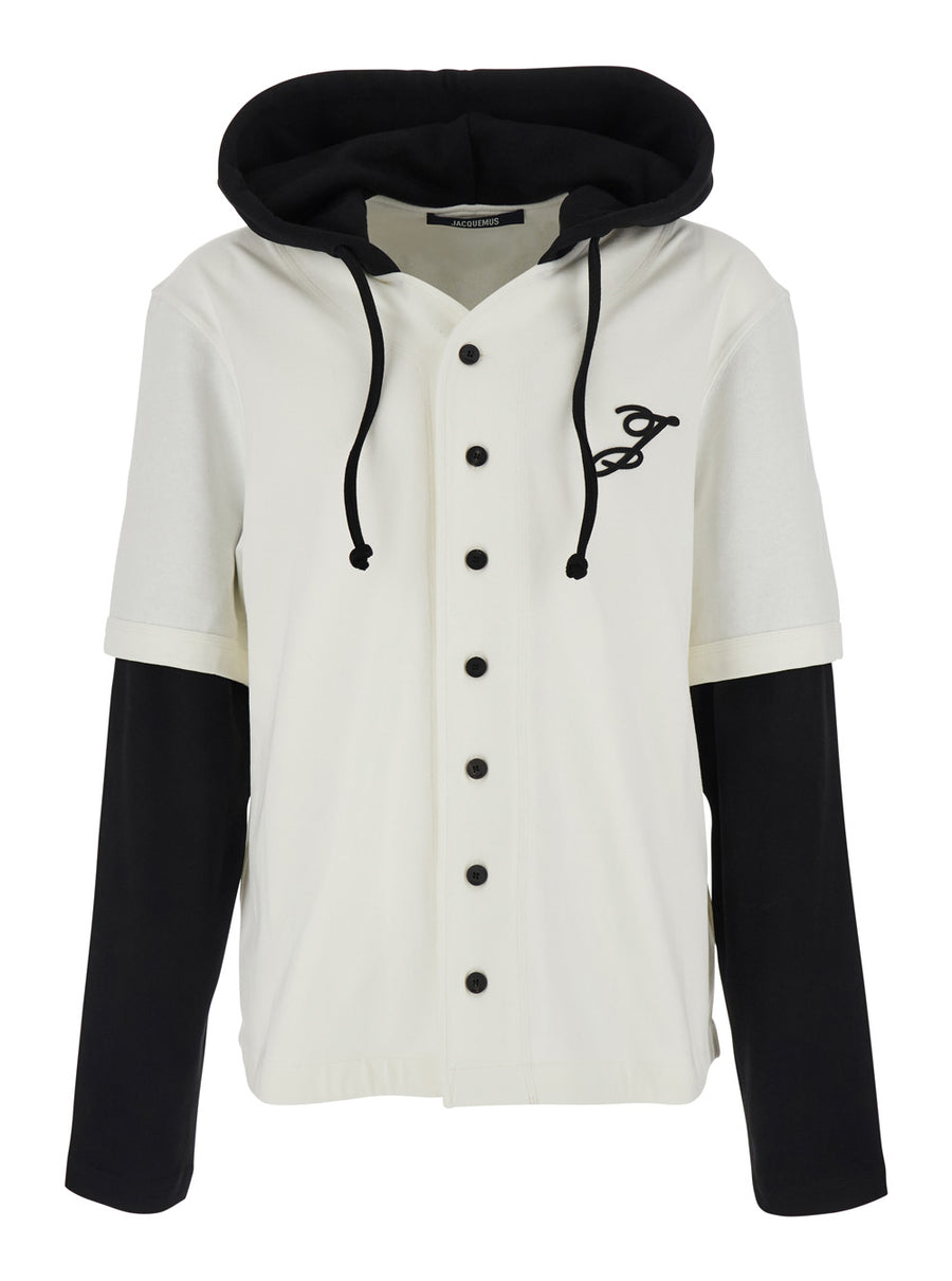 T-Shirt Le Tshirt Letro Ml White-Black White/black Cotton