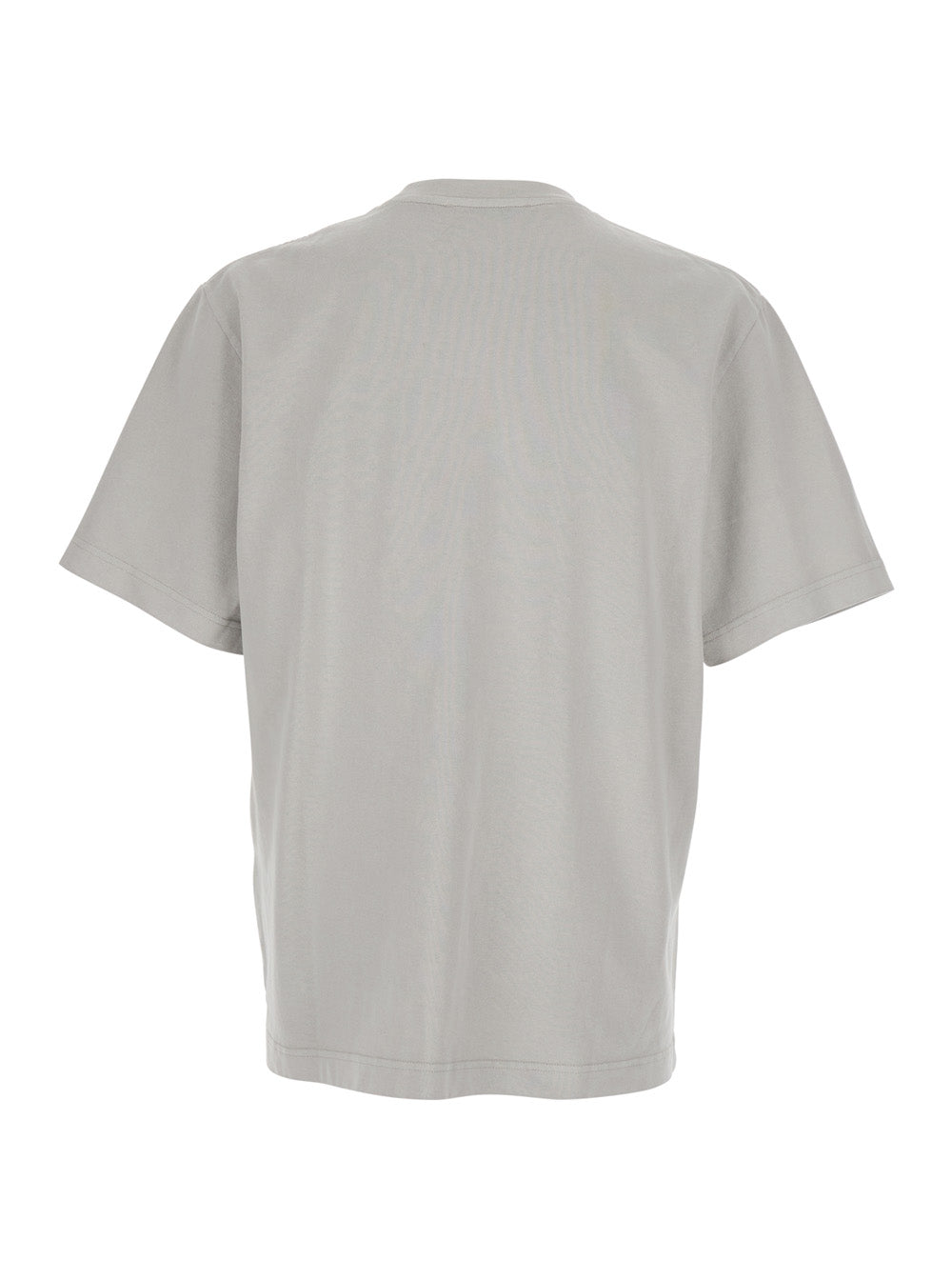 Le T-Shirt Pigmento Grey Crew Neck with Logo Lettering on the Front in Gray Cotton for Men Tshirts And Polo Shirts
