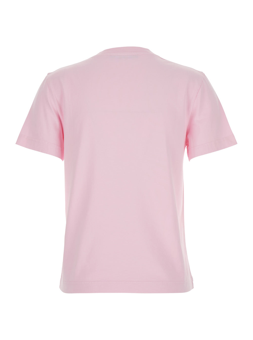 Le T-Shirt Gros Grain pink crew neck with logo patch on the front in cotton for women Tshirts And Polo Shirts