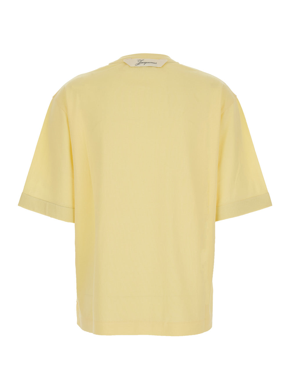 Le Tshirt Ventadou Yellow T-Shirt Crew Neck With Gros Grain Logo On The Back In Tech Fabric For Women Paper Polyester Tshirts And Polo Shirts