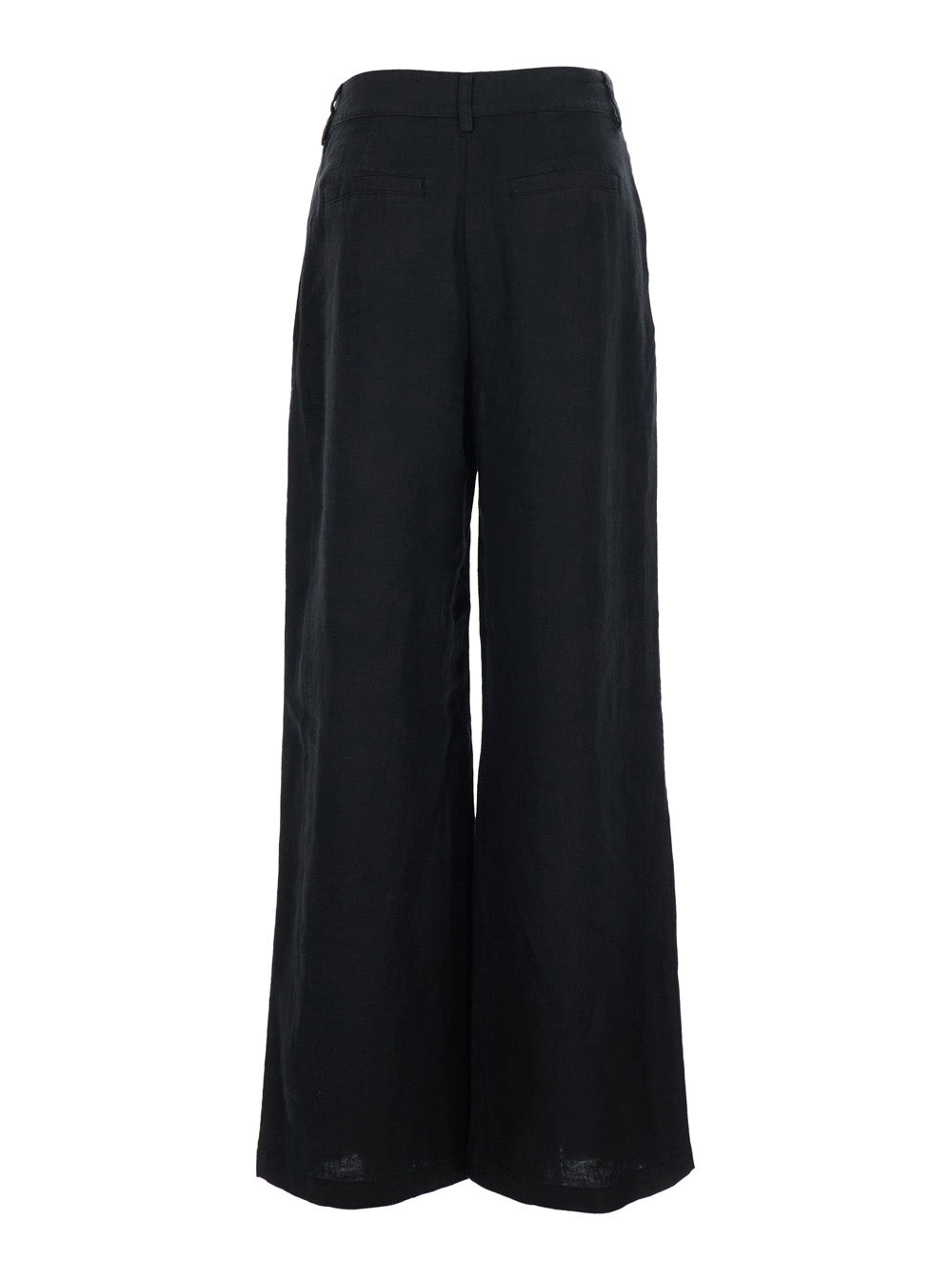 Leon High-Waisted Pants With Hidden Details In Black For Women Trousers