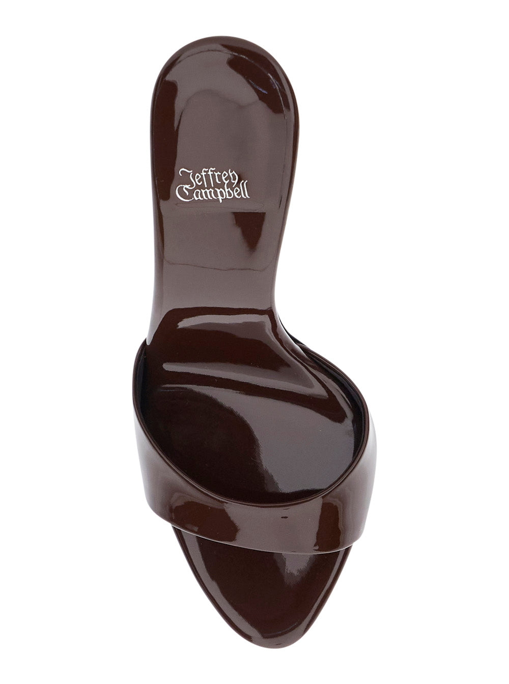 CE SOIRE PATENT Brown High Heel Sandals with Glossy Leather Detail Heels